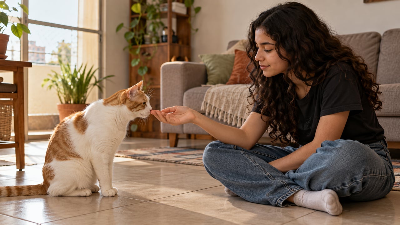 Para conquistar o gato, ofereça atenção sem pressão e deixe que ele escolha a distância