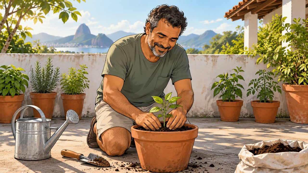 Cuidar de um jardim todos os dias renova a alegria, que dura mais do que os picos de festa