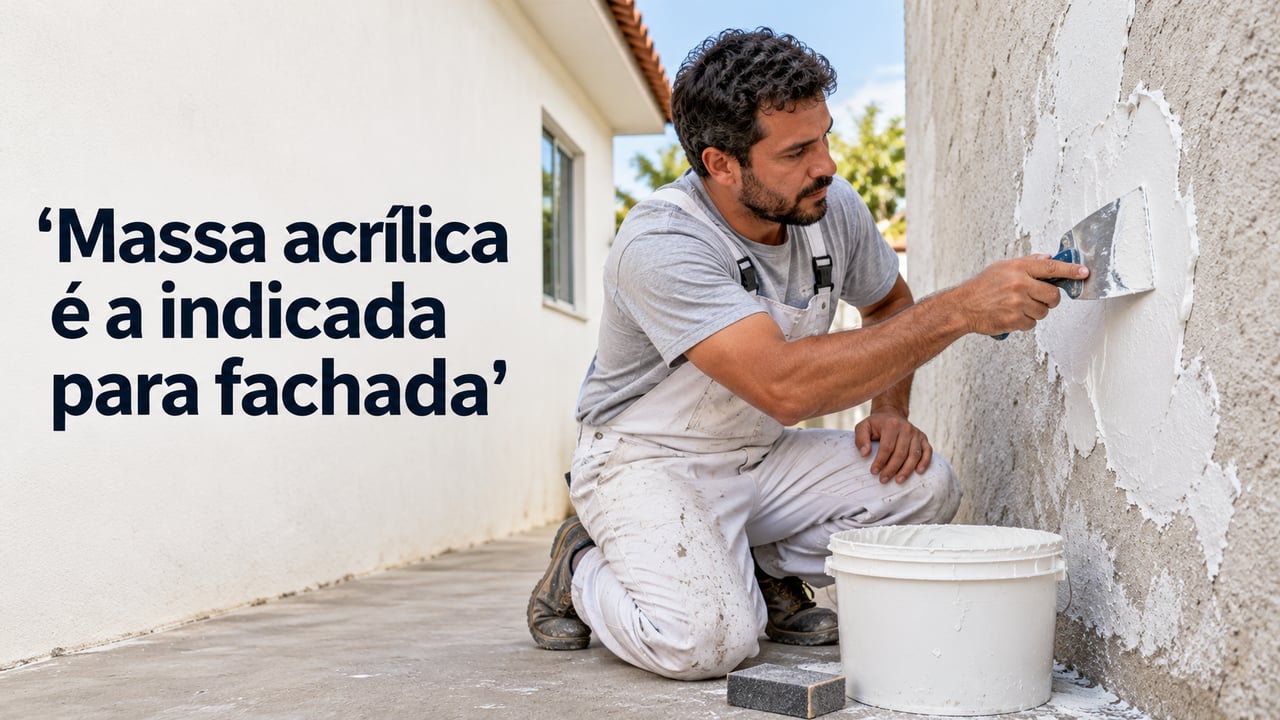 Em área externa, a massa acrílica resiste melhor à chuva e à umidade que a massa corrida comum