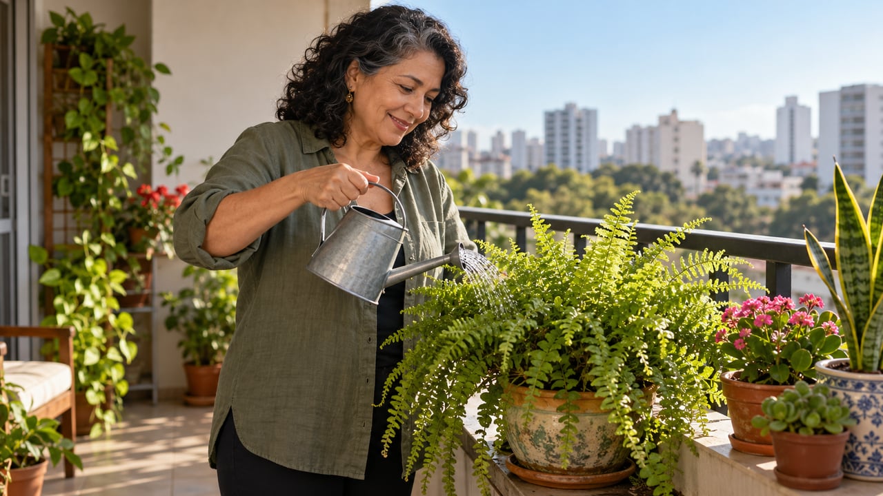 Conversar com as plantas na hora da rega transforma o gesto em um momento de atenção e autocuidado