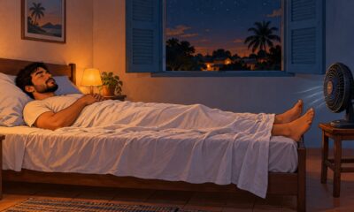 Pés para fora do lençol ajudam o corpo a liberar calor e a se preparar para dormir nas noites quentes