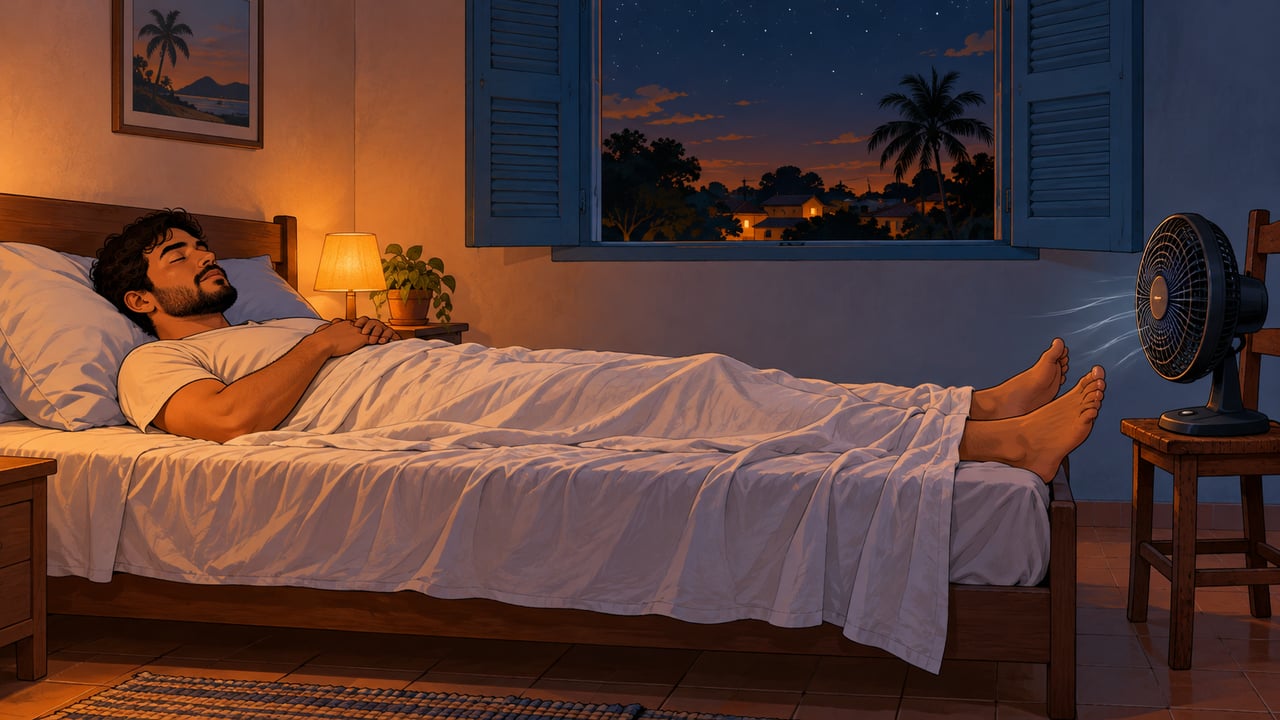 Pés para fora do lençol ajudam o corpo a liberar calor e a se preparar para dormir nas noites quentes