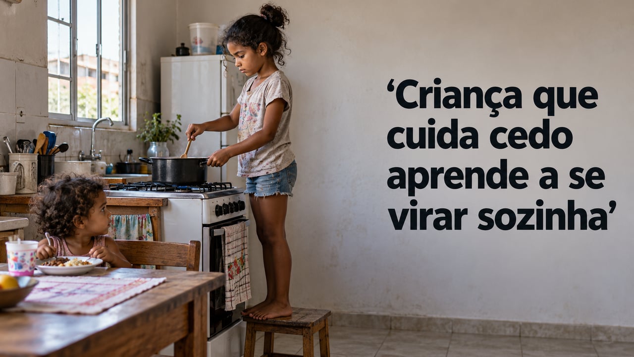 Crianças que assumem tarefas de adulto, a parentificação, tendem a buscar menos apoio e podem ter mais ansiedade e depressão