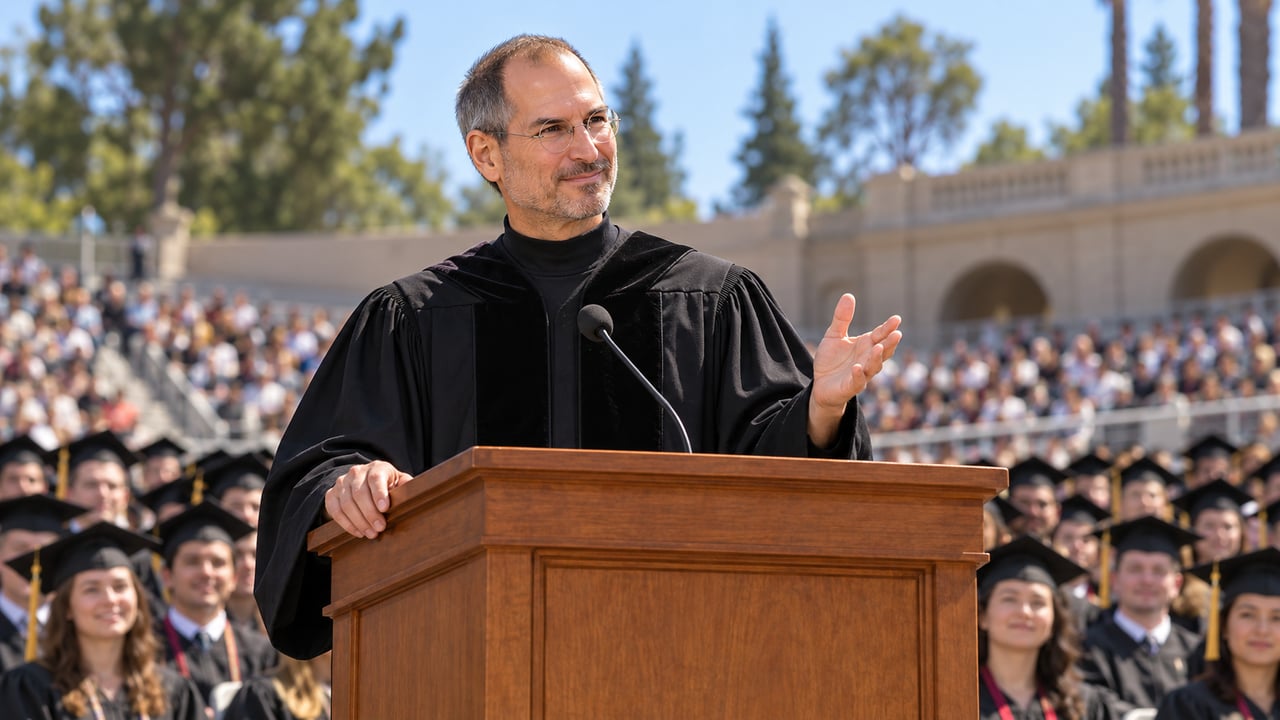 Em 2005, no discurso aos formandos de Stanford, Steve Jobs disse que só fica satisfeito quem faz o que acredita ser um ótimo trabalho