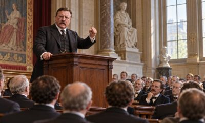 Em 23 de abril de 1910, na Sorbonne, Roosevelt disse que o crédito pertence a quem está na arena, e não ao crítico