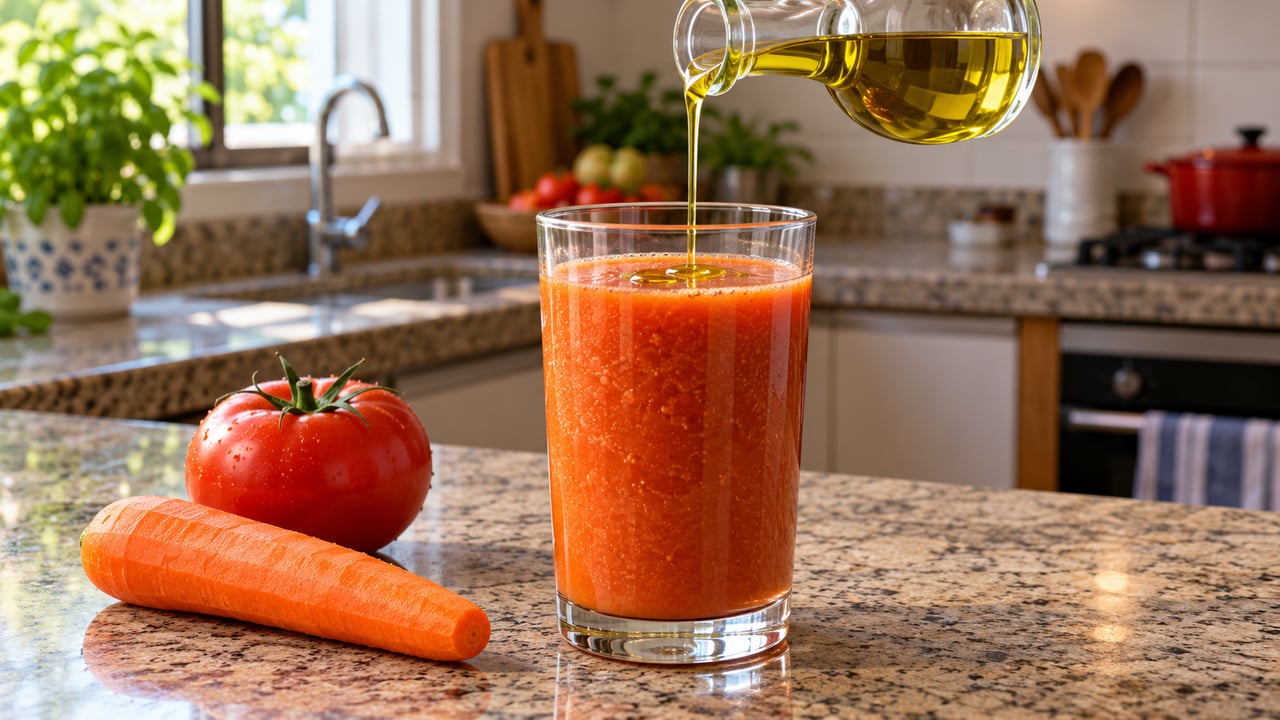 Tomate e cenoura fornecem carotenoides cuja absorção é favorecida por um pouco de gordura