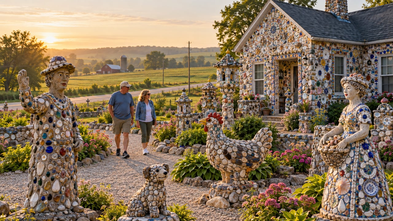 Restaurado pela Kohler Foundation em 1991, Grandview hoje integra um roteiro de arte popular em Wisconsin