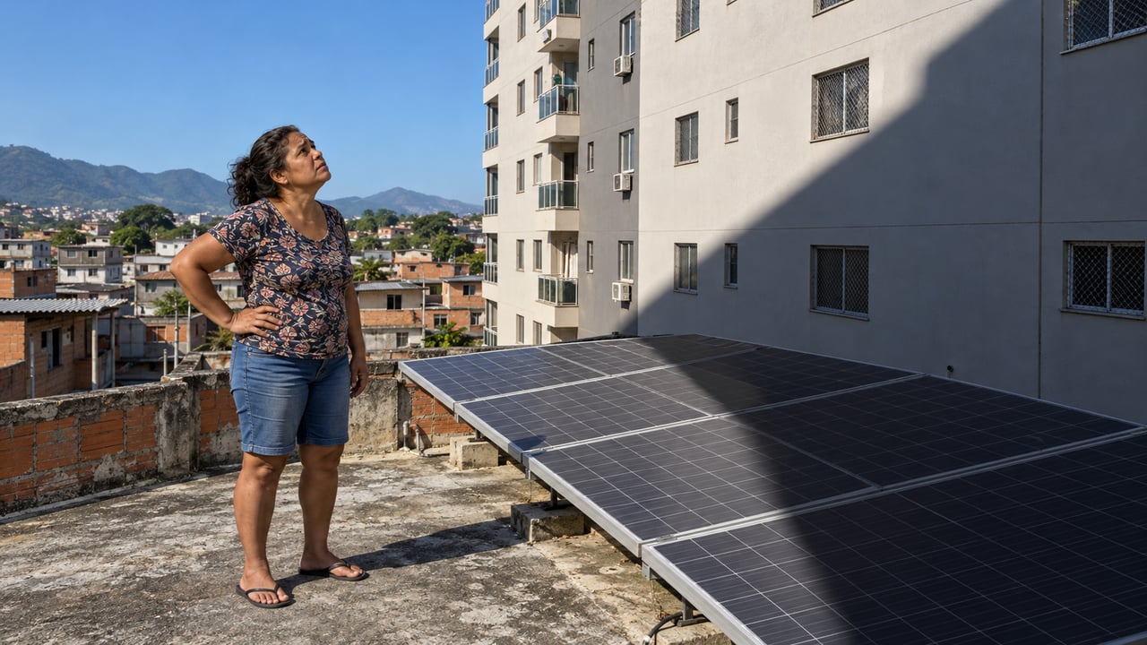 Prédio de oito andares bloqueou 100% dos painéis solares da casa vizinha e a Justiça fixou indenização de R$ 4.500 por mês