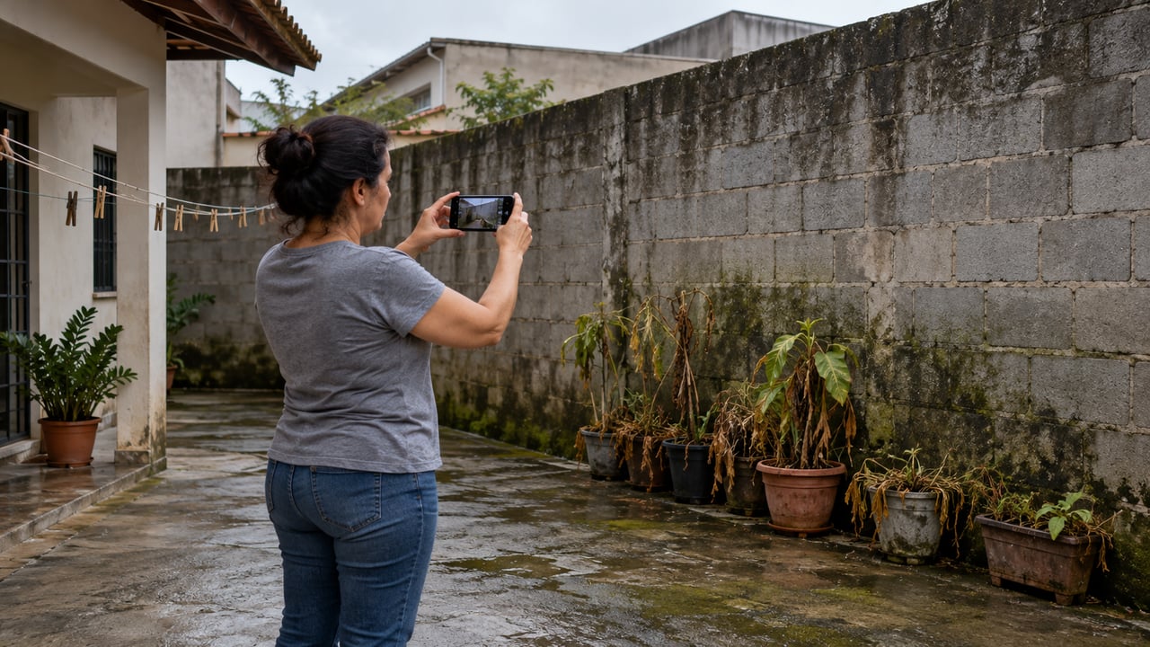Fotos da obra, datas e o efeito dentro de casa são as primeiras provas para quem perde sol e ventilação por causa do muro do vizinho