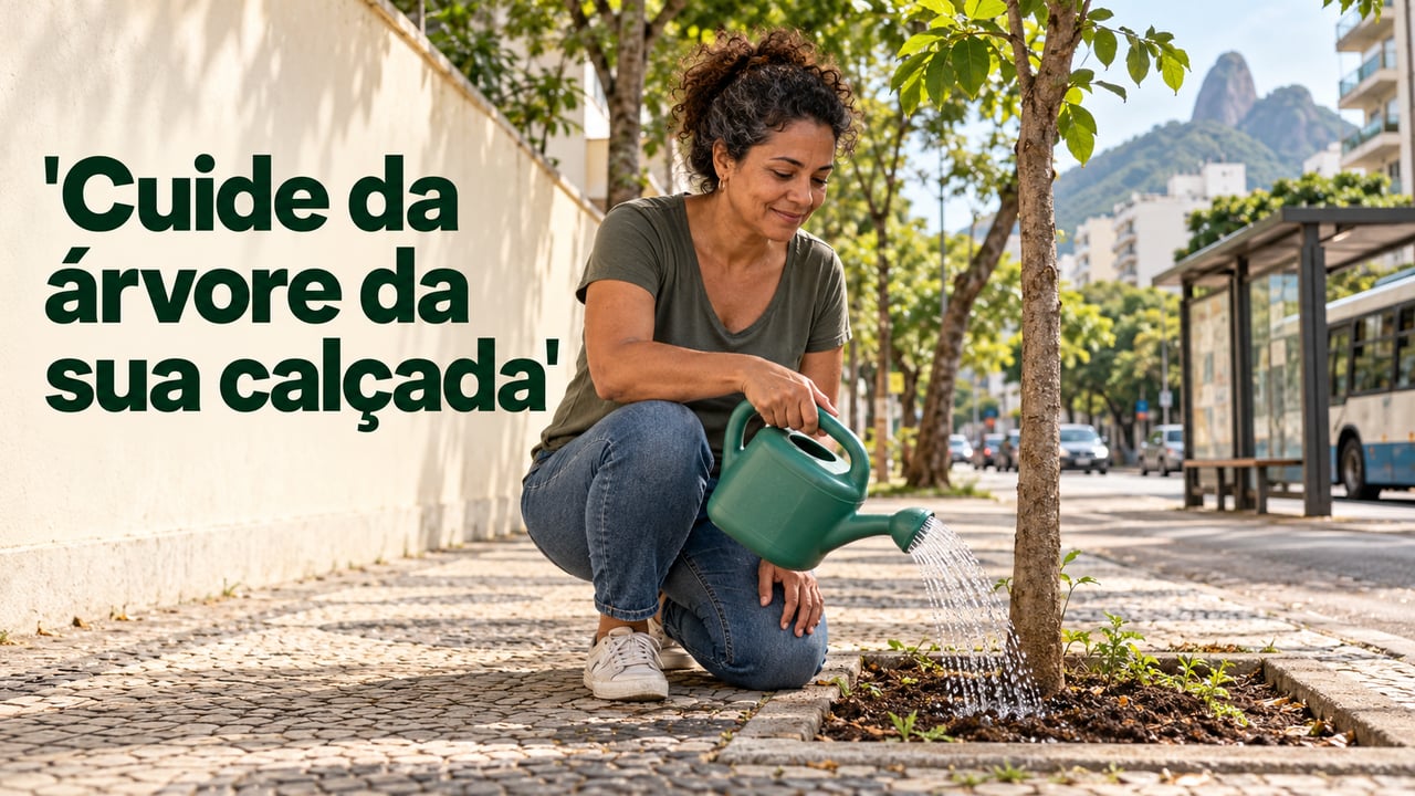 Cuidar da árvore da calçada, economizar água e cobrar o poder público são pequenas coisas ao alcance do carioca