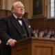Em Harrow, em 1941, Churchill pediu aos alunos que nunca cedessem, a não ser às convicções de honra e de bom senso