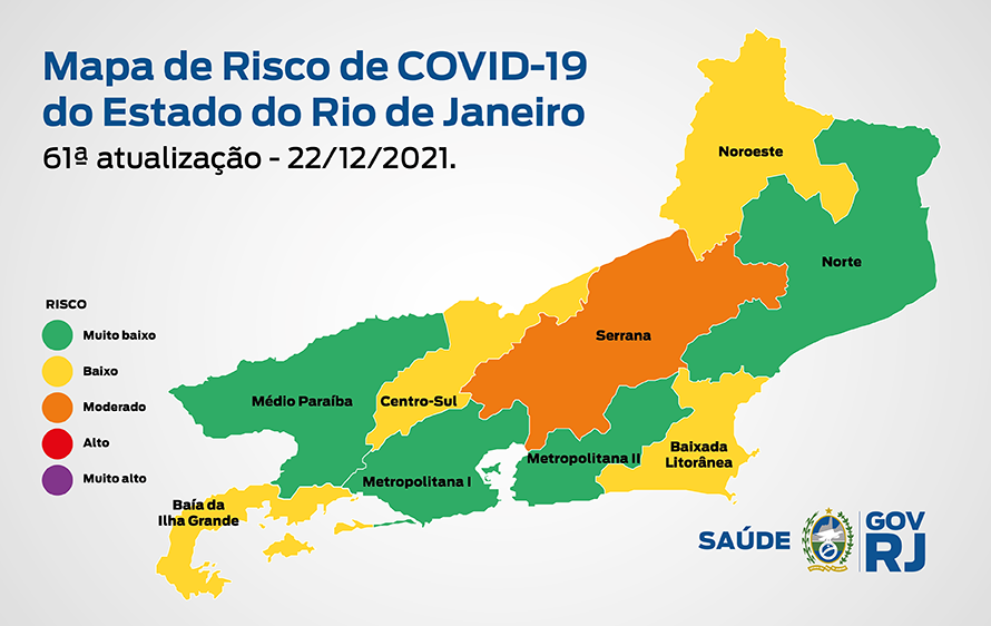 Mapa da Covid-19 no Rio 
