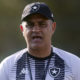 Técnico Marcelo Chamusca comandando treino pelo Botafogo