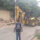Demolição de construção irregular em Campo Grande