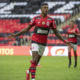 Bruno Henrique comemorando gol pelo Flamengo