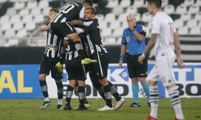 Comemoração dos jogadores do Botafogo