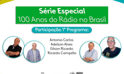 Antônio Carlos e Gilson Ricardo participam de especial '100 anos do Rádio no Brasil'