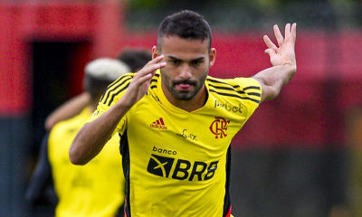 Thiago Maia em treino do Flamengo