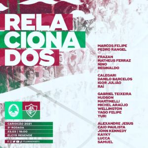 Ganso fica de fora da relação do Fluminense para o jogo contra o Nova  Iguaçu - Super Rádio Tupi