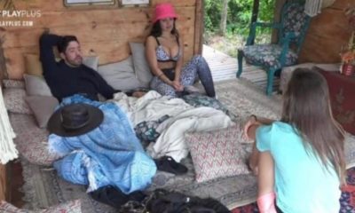 Rico, Aline Mineiro e Dayane Mello na casa da árvore em "A Fazenda 13"