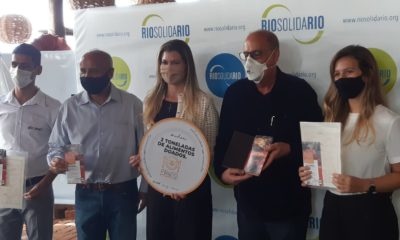 Imagem da primeira-dama do estado participando da campanha Prato Solidário