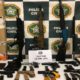 Armamento apreendido pela Polícia Civil no Galeão