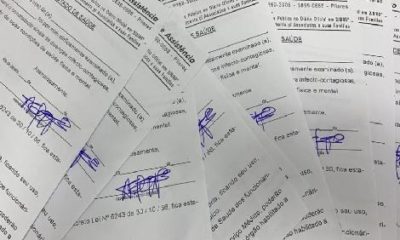 Atestados falsos apreendidos pela Polícia Civil