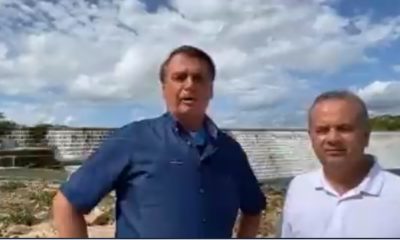 Imagem do presidente e do Ministro Rogério Marinho