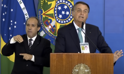 Bolsonaro durante pronunciamento nesta terça-feira (01)