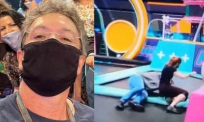 Boninho leva tombo em cenário de novo programa