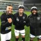 Jogadores do Botafogo comemoram a vitória sobre o Coritiba