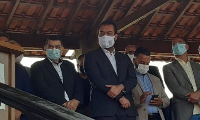 Governador Cláudio Castro em solenidade na Escola do Corpo de Bombeiros, em Guadalupe.