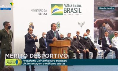 Imagem do discurso do presidente no CEFAN