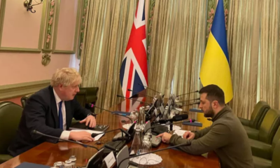 meiro-ministro britânico Boris Johnson em Kiev