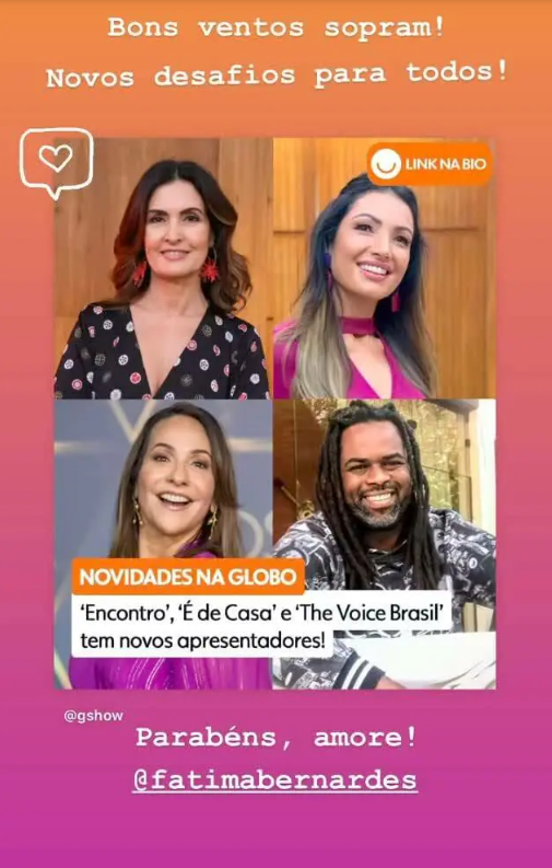 Namorado de Fátima Bernardes reage após saída da apresentadora do ‘Encontro’