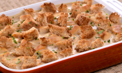 Frango com creme de cebola