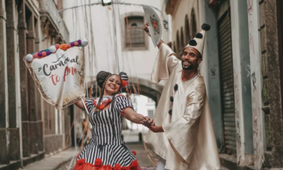 O primeiro casal Rute e Julinho, da Unidos do Viradouro