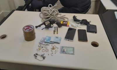 objetos recuperados pela POlícia Militar