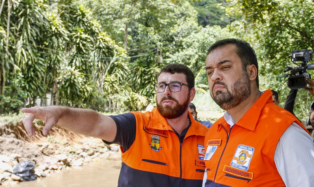 Imagem do governador Cláudio Castro e do prefeito cozzolino