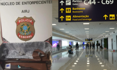 Polícia federal apreende cocaína no Galeão