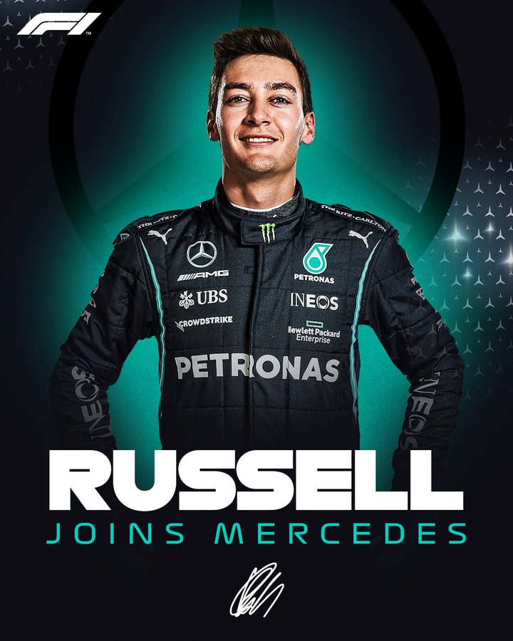 George Russel apresentado oficialmente pela Mercedes para 2022