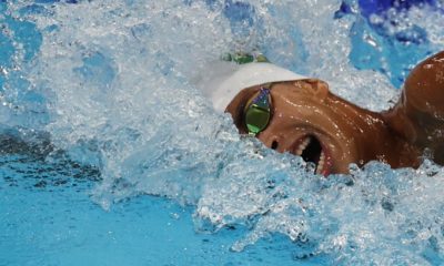 Nadador Guilherme Costa durante a final dos 800m livre
