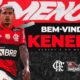 Arte de apresentação do atacante Kenedy no Flamengo)
