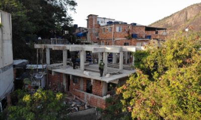 Obra irregular construída em comunidade da Zona Sul do Rio