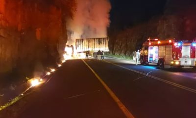 Estradas foram incendiadas durante ataque em Guarapuava, no Paraná