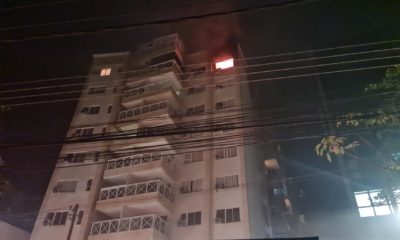 Incêndio em prédio na Gávea