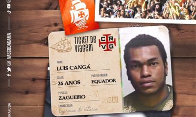 Zagueiro equatoriano Luís Cangá é apresentado como reforço do Vasco