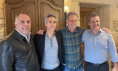 Paulo Sousa com os dirigentes do Flamengo