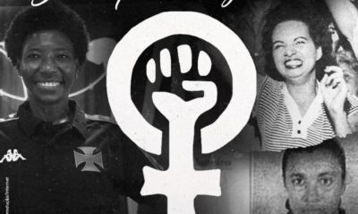 Montagem do Vasco no dia Internacional da Mulher