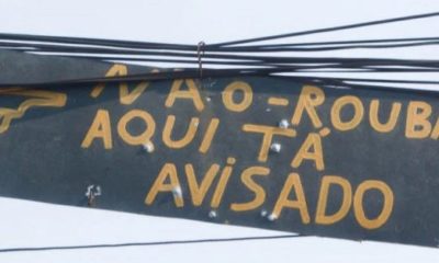 Faixa estendida por criminosos